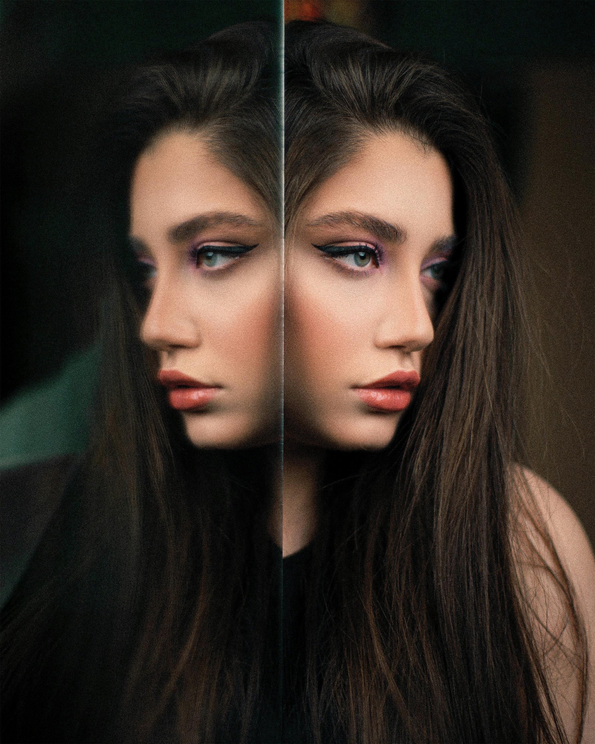 Mujer reflexionando sobre el síndrome de la impostora frente al espejo